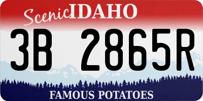 ID license plate 3B2865R