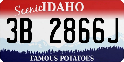 ID license plate 3B2866J