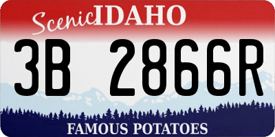 ID license plate 3B2866R