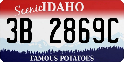 ID license plate 3B2869C