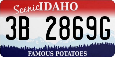 ID license plate 3B2869G