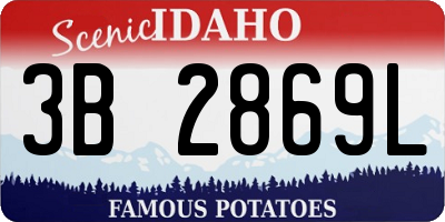 ID license plate 3B2869L