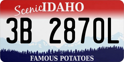 ID license plate 3B2870L