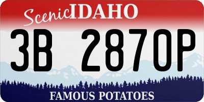 ID license plate 3B2870P