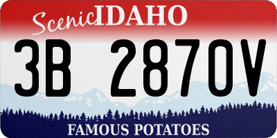 ID license plate 3B2870V