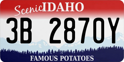 ID license plate 3B2870Y