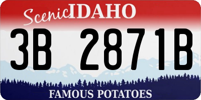 ID license plate 3B2871B