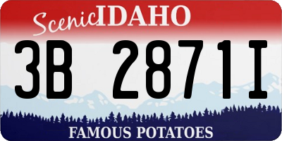 ID license plate 3B2871I