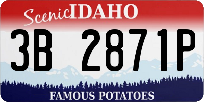 ID license plate 3B2871P