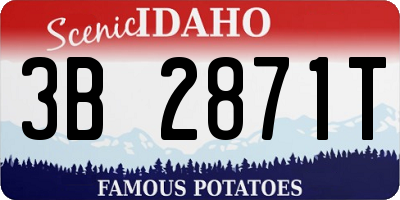 ID license plate 3B2871T