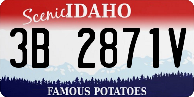 ID license plate 3B2871V