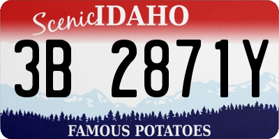 ID license plate 3B2871Y