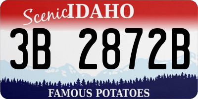 ID license plate 3B2872B
