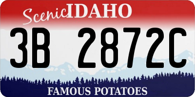 ID license plate 3B2872C