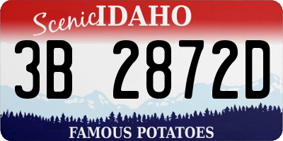 ID license plate 3B2872D