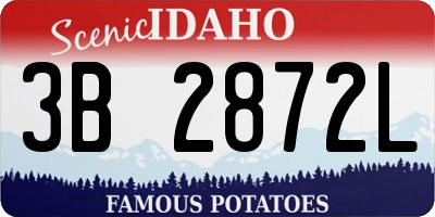 ID license plate 3B2872L