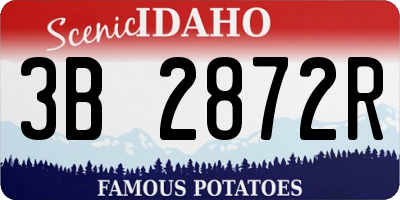 ID license plate 3B2872R