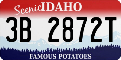ID license plate 3B2872T