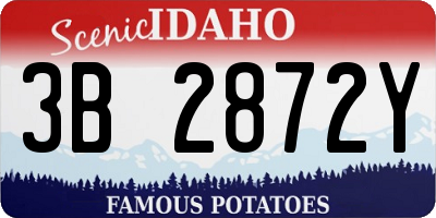ID license plate 3B2872Y