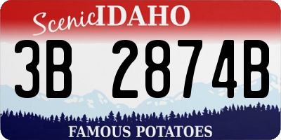 ID license plate 3B2874B