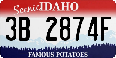ID license plate 3B2874F