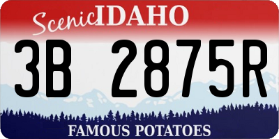 ID license plate 3B2875R