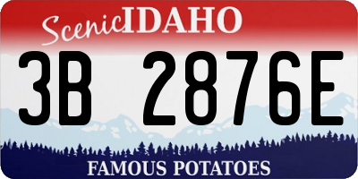 ID license plate 3B2876E