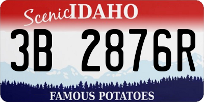 ID license plate 3B2876R