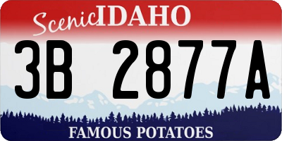 ID license plate 3B2877A