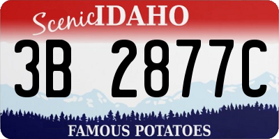 ID license plate 3B2877C