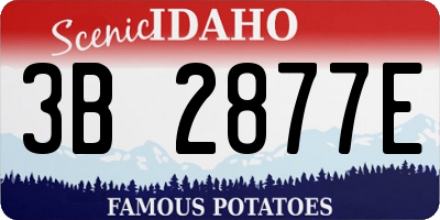 ID license plate 3B2877E