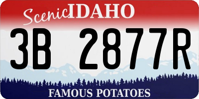 ID license plate 3B2877R