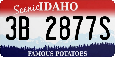 ID license plate 3B2877S