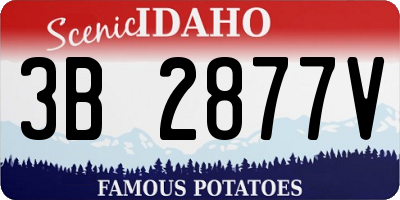 ID license plate 3B2877V