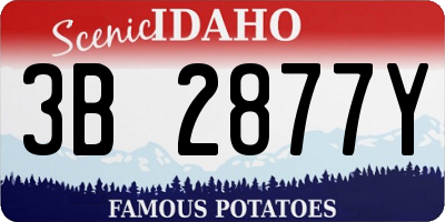 ID license plate 3B2877Y