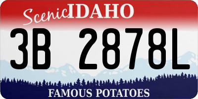 ID license plate 3B2878L