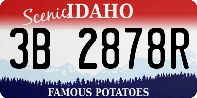 ID license plate 3B2878R