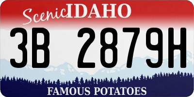 ID license plate 3B2879H