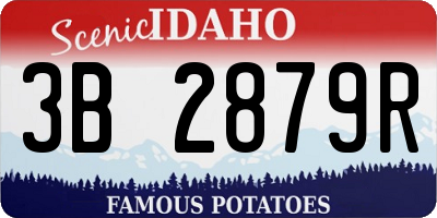ID license plate 3B2879R