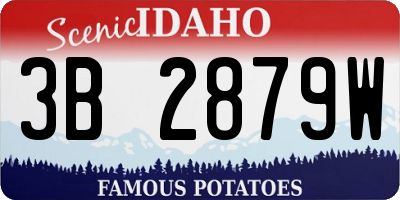 ID license plate 3B2879W
