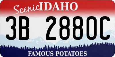 ID license plate 3B2880C