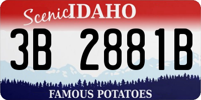 ID license plate 3B2881B