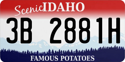 ID license plate 3B2881H