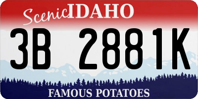 ID license plate 3B2881K