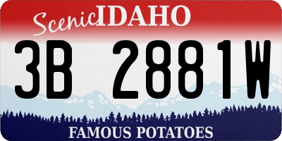 ID license plate 3B2881W
