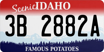 ID license plate 3B2882A