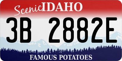 ID license plate 3B2882E