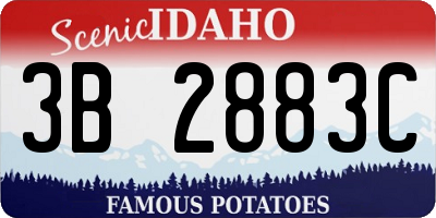 ID license plate 3B2883C