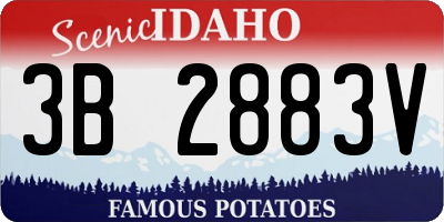ID license plate 3B2883V