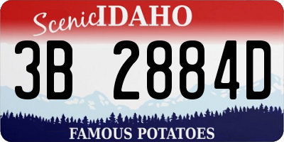 ID license plate 3B2884D